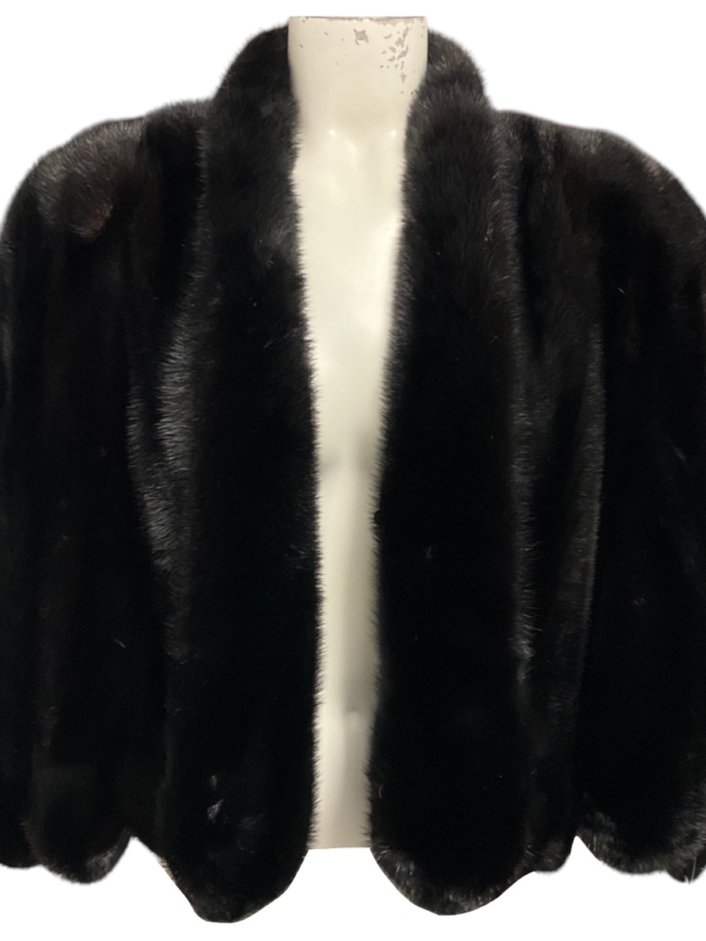 Lanvin Dark Brown Mink Fur Cape